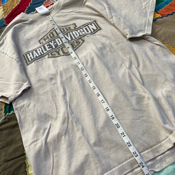 Harley Davidson Oxford Alabama Biker Creamish Shirt Large - Picture 4 of 5